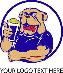 dog with a bottle