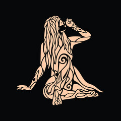 silhouette of a woman