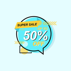 Sale of special offers. The discount price is 50. vector illustration