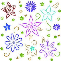 seamless pattern with flowers
