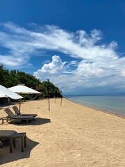 Famous travel destination in Sanur, Bali, Indonesia. - stock photo