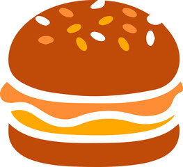 hamburger on a white background