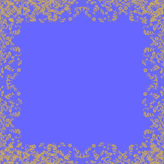 Seamless pattern with interesting doodles on colorfil background. Raster illustration.