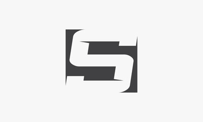 speed letter S logo isolated on white background.