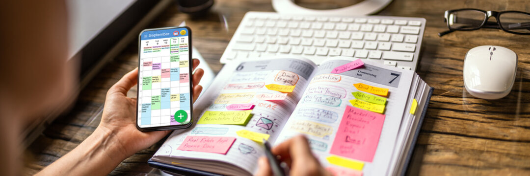 Calendar Schedule List At Desk And