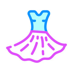 dress dancer color icon vector. dress dancer sign. isolated symbol illustration