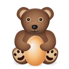 Teddy bear with egg