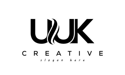 Letter UUK creative logo design vector	