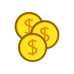 Vector illustration of currency coin symbol.
