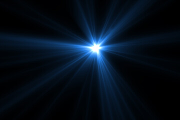 lens flare effect Golden sun light