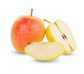 yellow apple isolated on white background