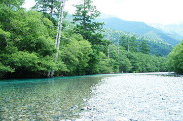 上高地　梓川　長野　松本