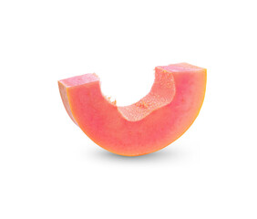 papaya fruit isolated 0n white background