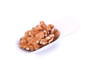 Walnuts isolated on white background