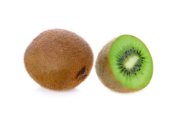  kiwi fruit on white background