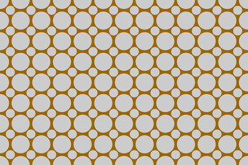 Small gray circle polka dots tiled on brown background, pastel seamless wallpaper, for fabric and printed products.