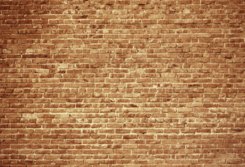 Grunge Brown Brick Wall Background. Aged Texture