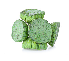 Lotus seed isolated on white background.