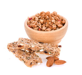 Cereal bars isolated on white background