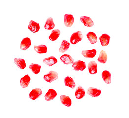 pomegranate fruit isolated on white background.