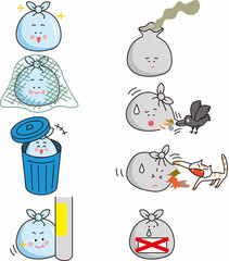 ゴミの捨て方色々素材セット