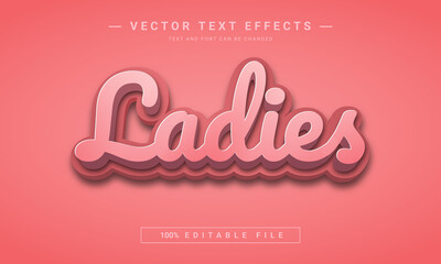 Ladies text effect template use for product brand and business logo