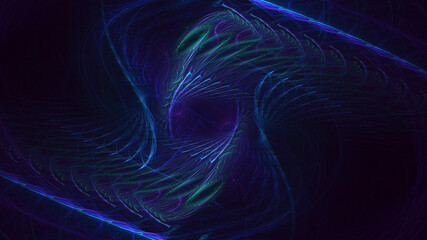 3D rendering abstract multicolor fractal light background