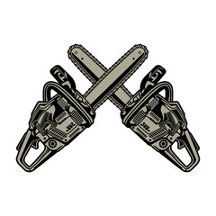 Chainsaw, isolated on a white background