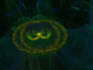 Obraz premium Imaginatory fractal background generated Image