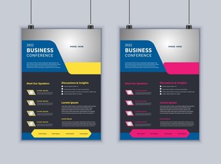 Creative vector business brochure, flyer, magazine cover & poster template. 2 page flyer design. Modern flyer design.
