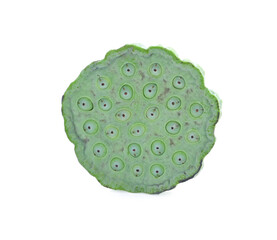 Lotus seed isolated on white background.