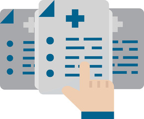 Obraz premium Package Icon. Medical Check up concept icon style