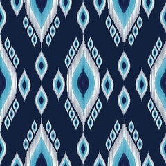 Seamless ethnic pattern design using black and blue for fabric, curtain, background, rug, wallpaper, clothing, wrap, batik, fabric, vector illustration. embroidery style.