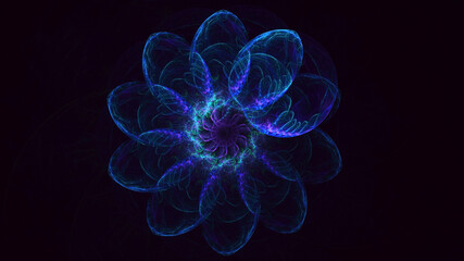 Obraz premium 3D rendering abstract round light background