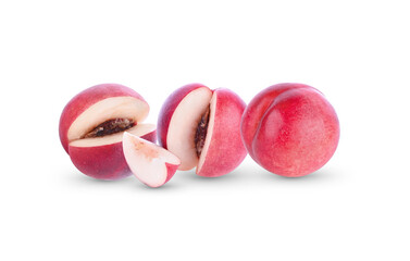 Peach fruit isolated on white background