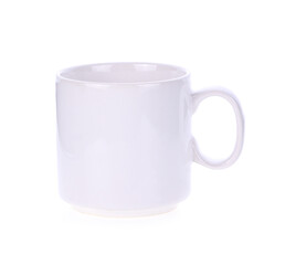 White mug ceramic on white background