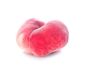 Fresh peach on white background