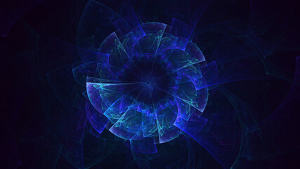 Obraz premium 3D rendering abstract round light background