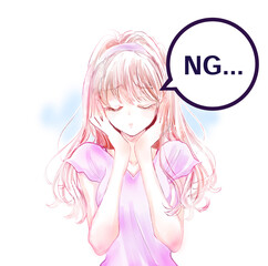 NGサインを出す女性