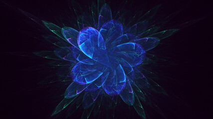 Obraz premium 3D rendering abstract multicolor fractal light background