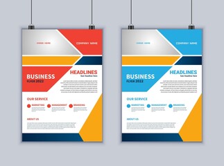 Creative vector business brochure, flyer, magazine cover & poster template. 2 page flyer design. Modern flyer design.
