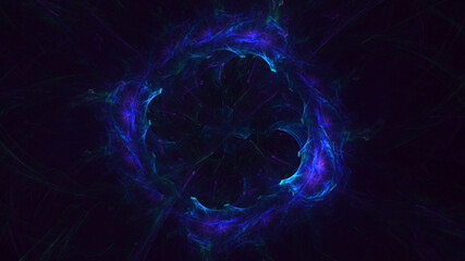 3D rendering abstract round light background