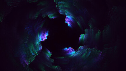 Fototapeta premium 3D rendering abstract round light background