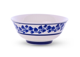 Empty white bowl isolated on white  background