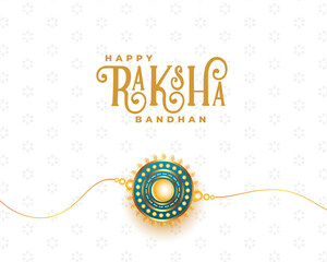realistic raksha bandhan festival card with rakhi