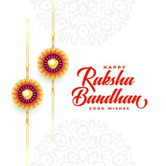 beautiful raksha bandhan festival wishes card design