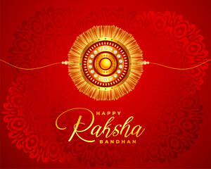beautiful raksha bandhan realistic festival card design