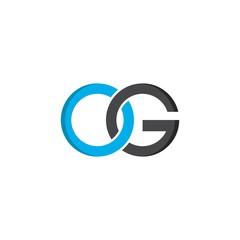 letter OG logo vector icon illustration