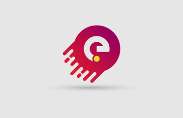 minimal alphabet 3d letter e logo design