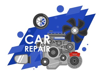 Car repair, maintenance and fixing center for auto